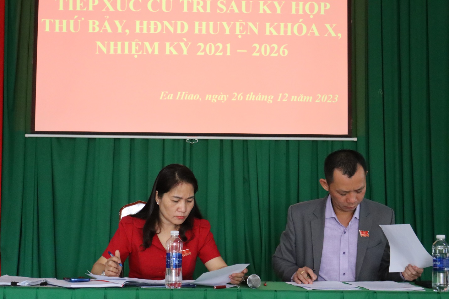 Tổ đại biểu HĐND huyện tiếp xúc cử tri tại xã Ea Hiao sau kỳ họp thứ 7, HĐND huyện khóa X, nhiệm kỳ 2021-2026	